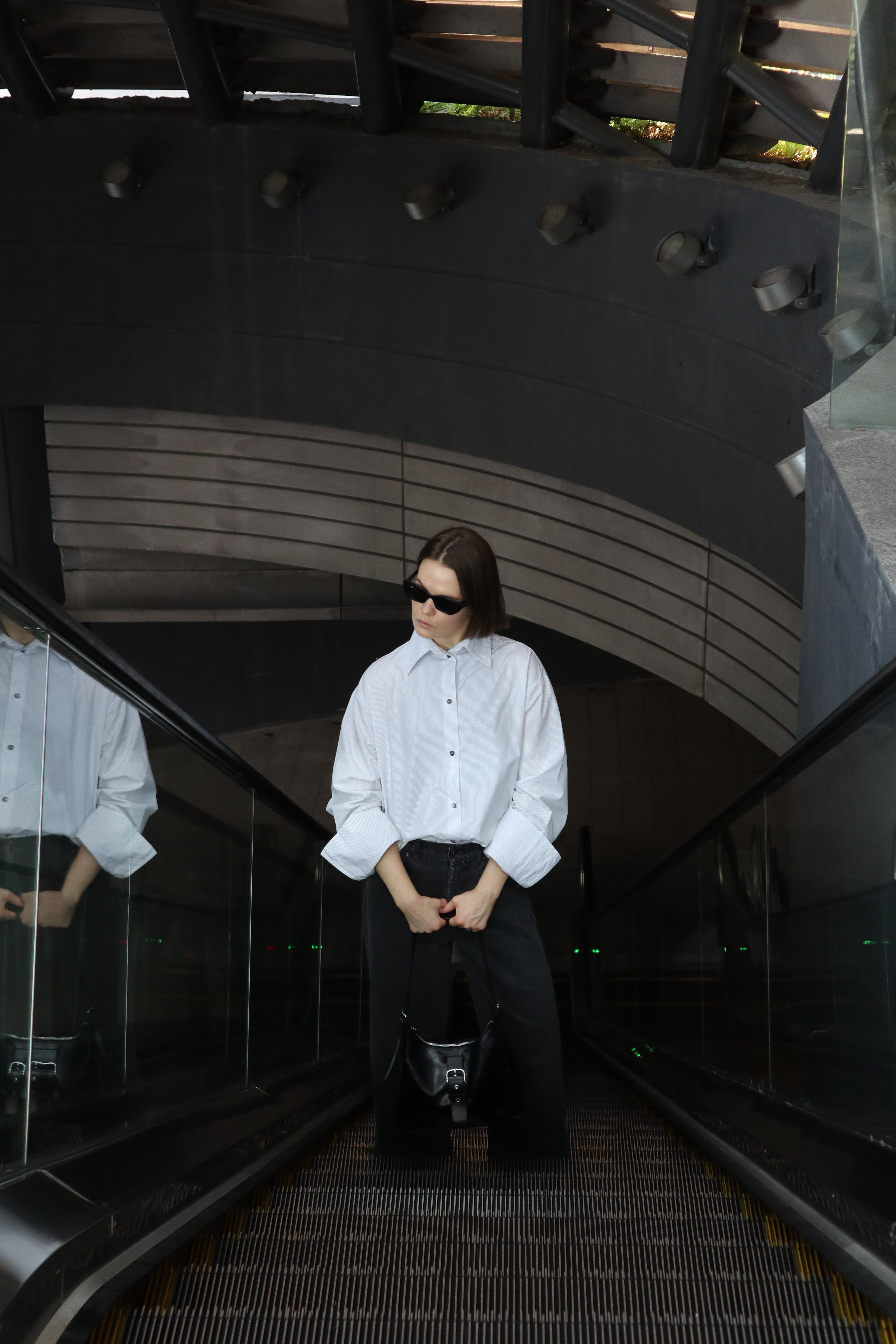 KOSZULA YOKOHAMA white /with thin stripes/