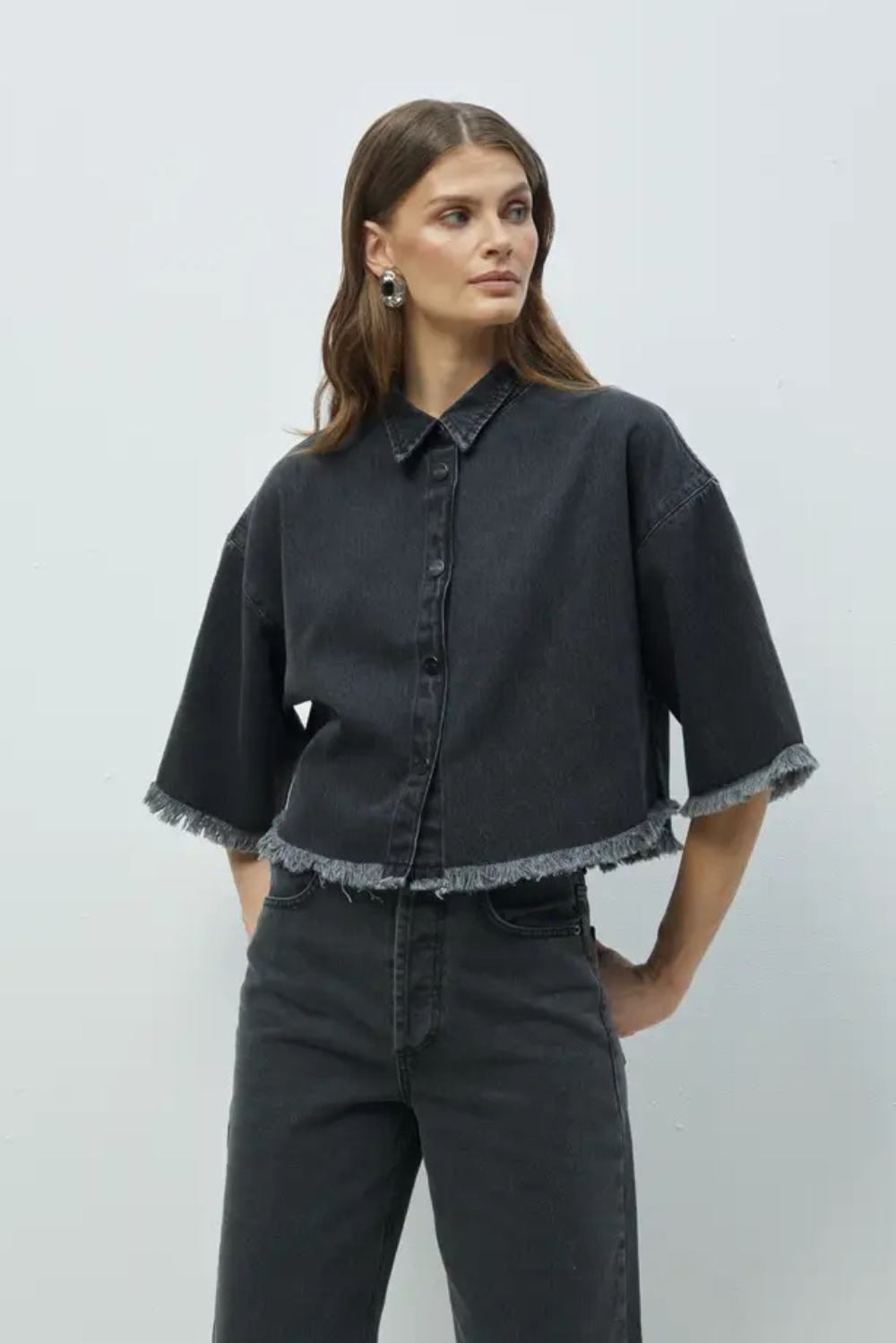 KOSZULA SEOUL washed graphite